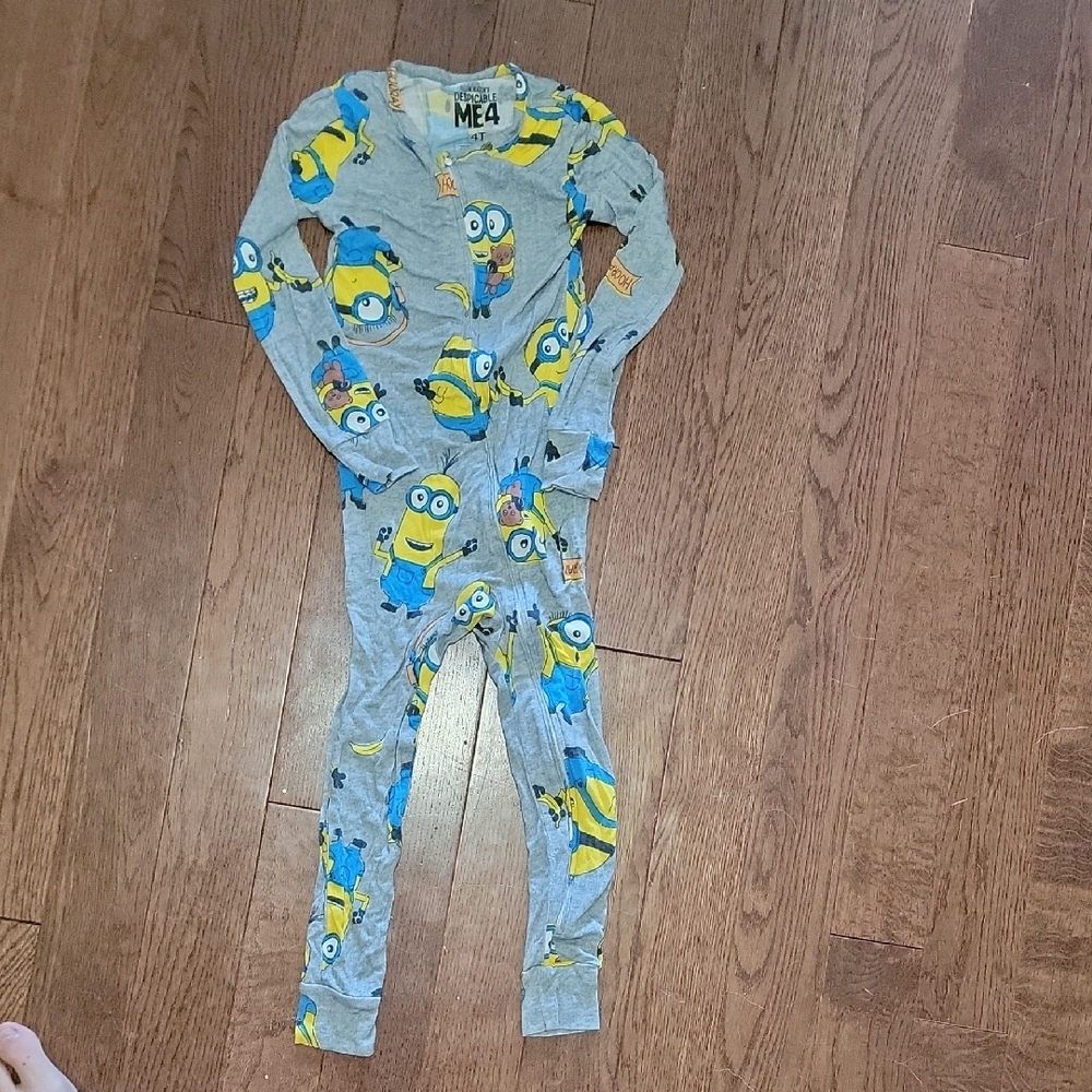 Universal Gray and Yellow Footies Pajamas